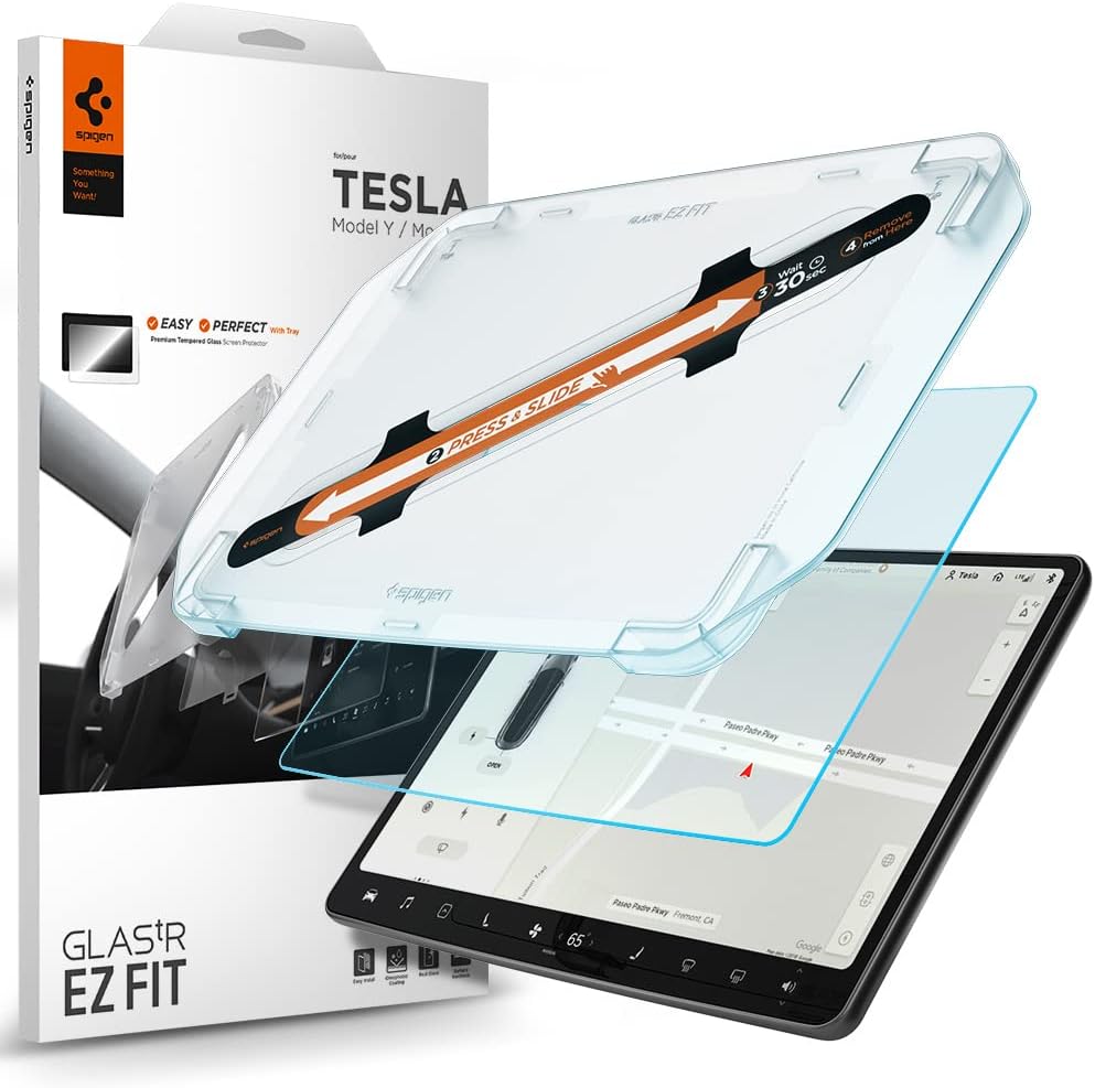 Spigen Glas.tR EZ Fit 15 inch for Model 3 2017-2023 SEP and Model Y 2020-2024