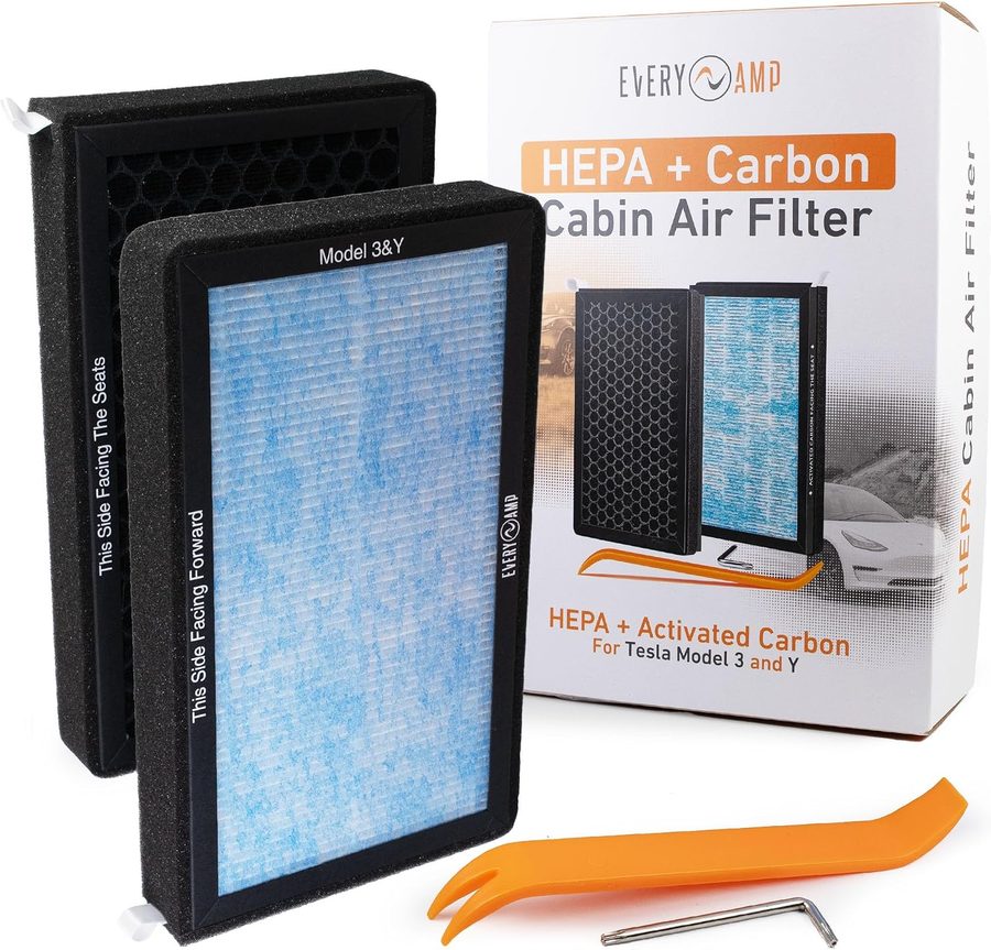 EveryAmp cabin air filter 2-pack with foam seal gasket