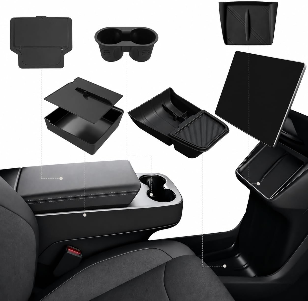 Foronetry center console organizer for 2025–2026 Tesla Model Y Juniper Standard