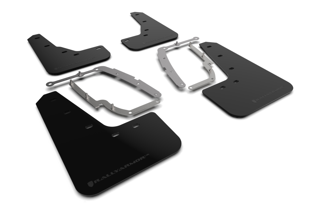 Rally Armor UR mud flaps MF62 for 2017-23 Tesla Model 3, grey logo
