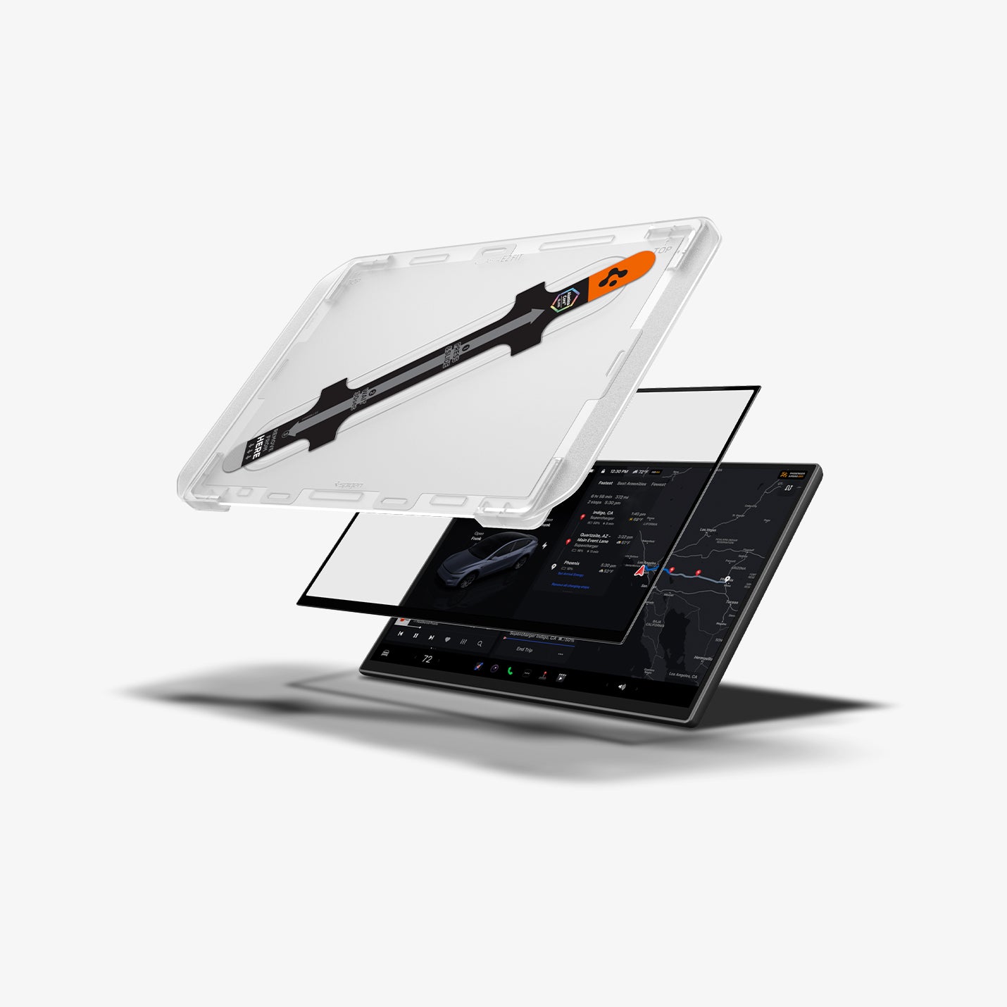Spigen Glas.tR EZ Fit Anti-Glare 16 inch for Model Y Juniper