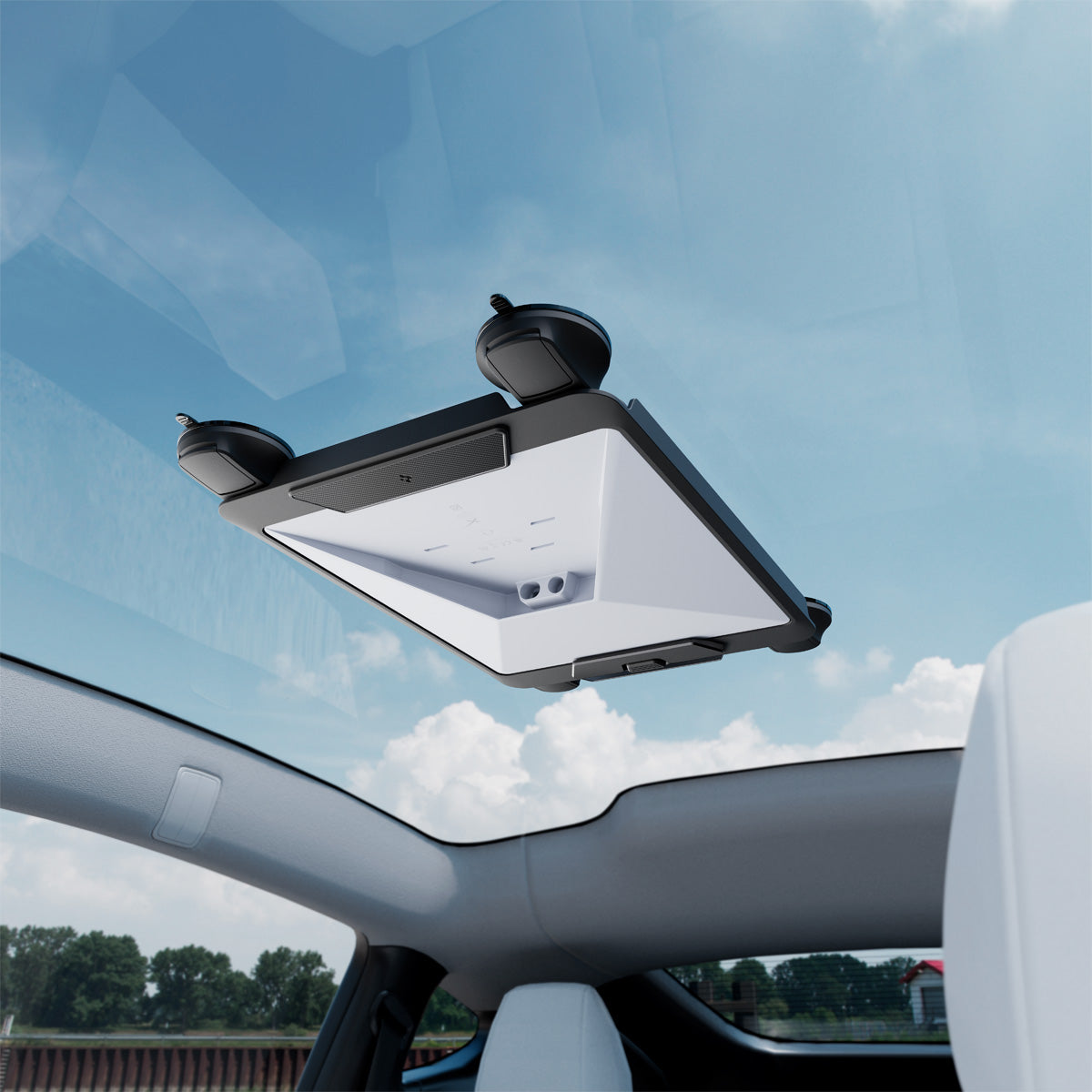Spigen STL100 Starlink Mini car mount with gel-pad suction cups