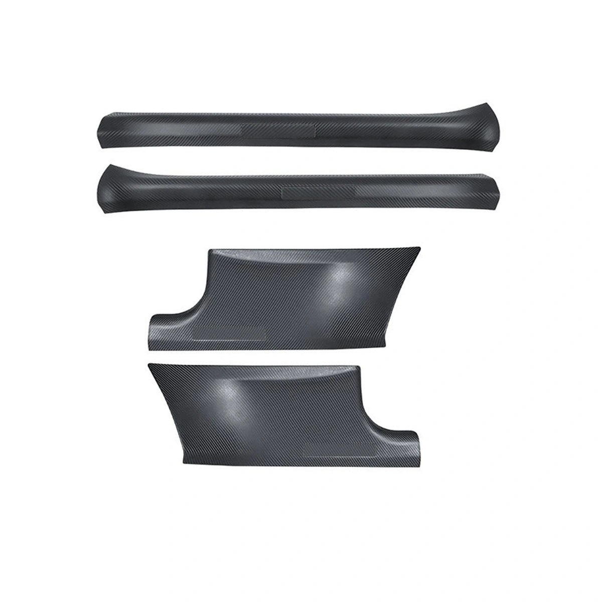 Teslaunch 4-piece carbon fiber door sill protectors for Tesla Model Y 2021-2024