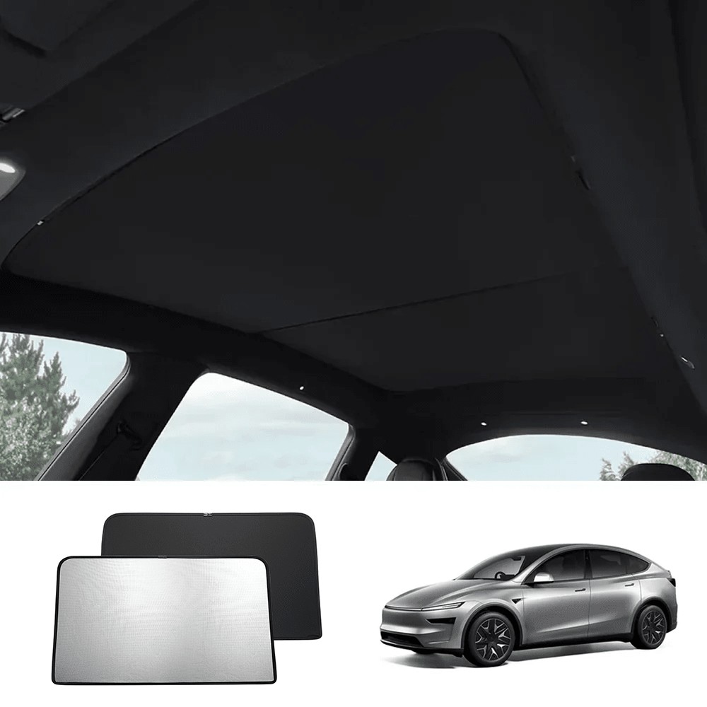 Teslaunch Split Nano Ice Crystal glass roof sunshade for Tesla Model Y L